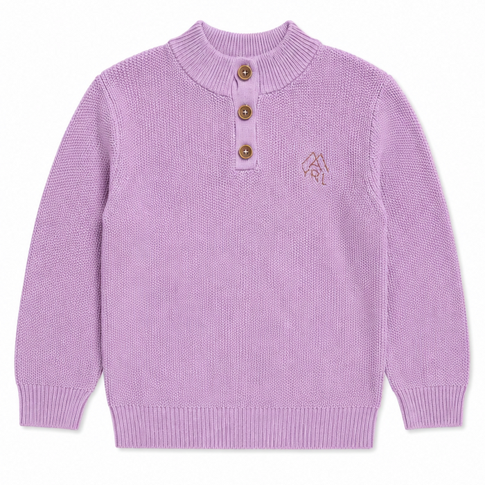 Mayoral - Little Girls Knitted Cotton Lilac Sweater