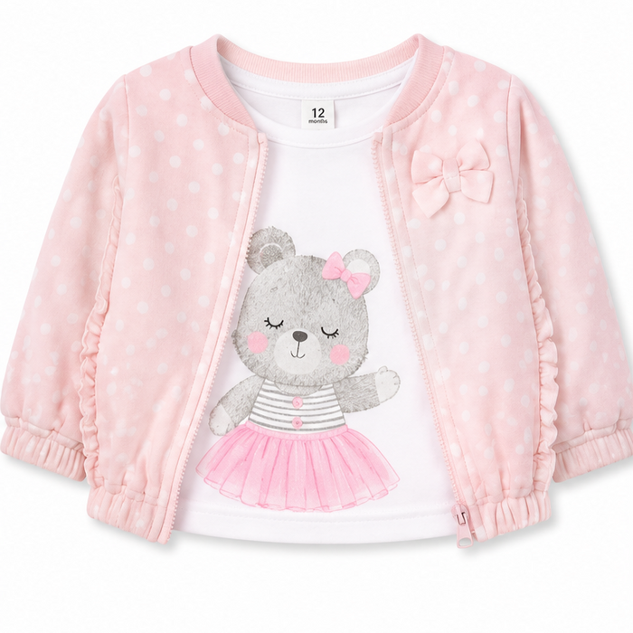 Mayoral - 2-Pc Set Zipper Jacket and White Shirt