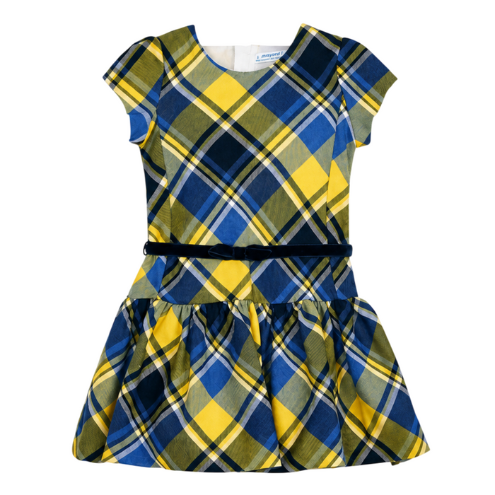Mayoral - Little Girls Gingham Yellow/Blue Dress
