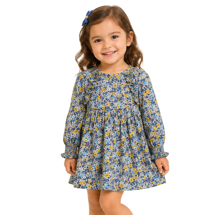 Mayoral - Little Girls Long Sleeve Floral Dress