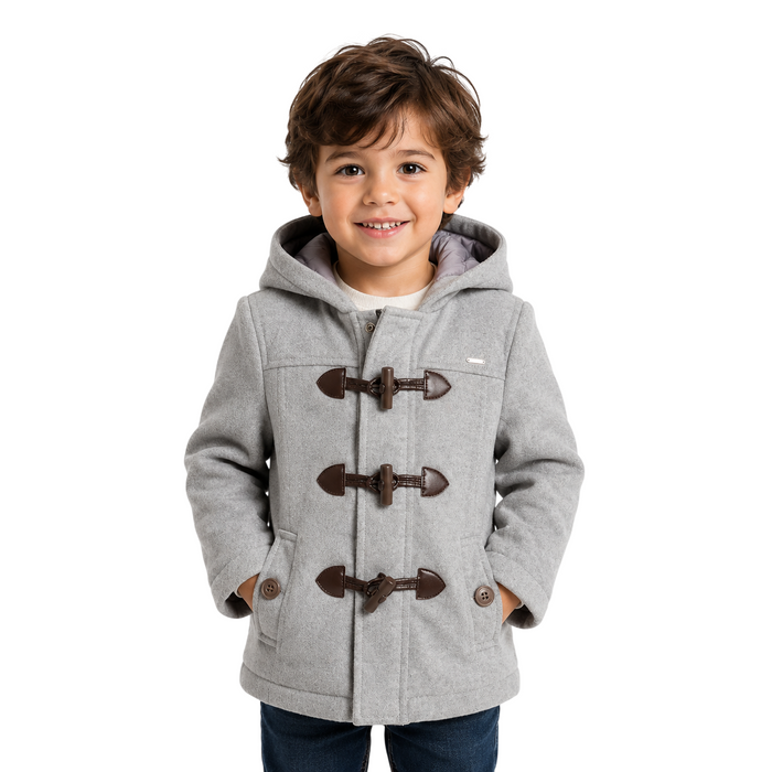 Mayoral - Little Boys Duffle Coat Toggle Closure Hoodie