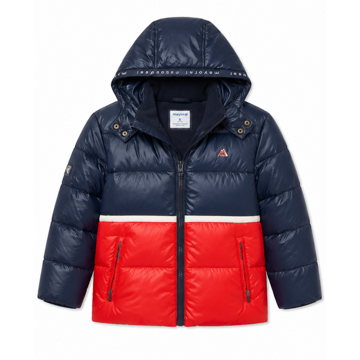 Mayoral - Little Boys Puffer Jacket Coat Blue/Red