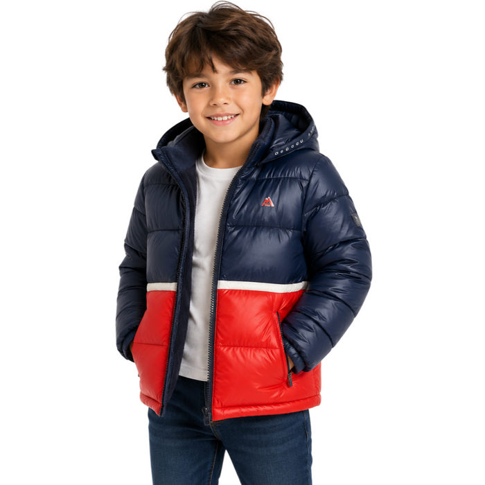 Mayoral - Little Boys Puffer Jacket Coat Blue/Red