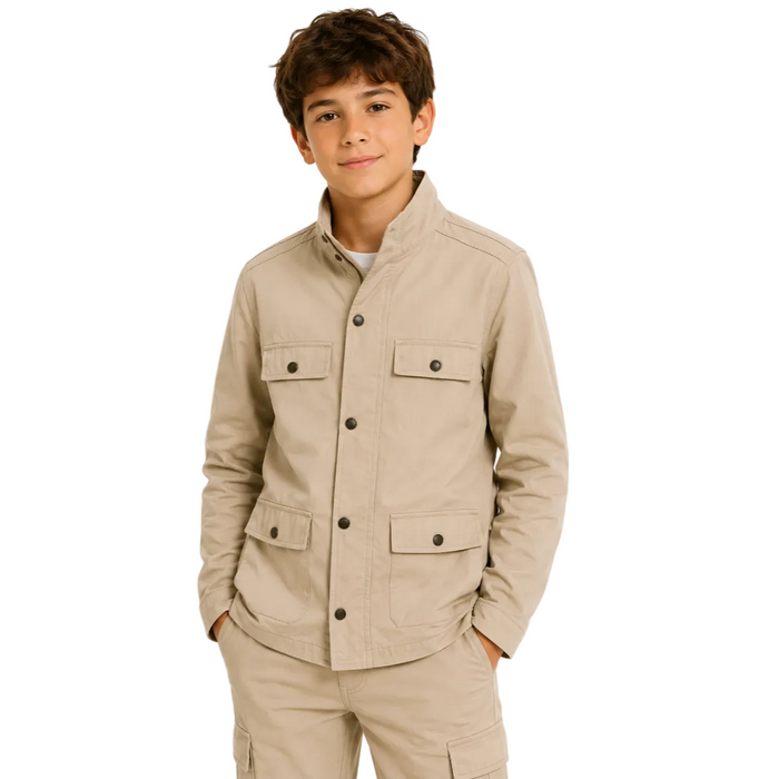 Mayoral - Big Boys Nukutavake Biege Safari Utility Jacket