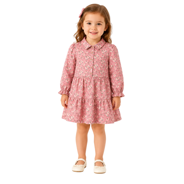 Mayoral - Little Girls Floral Pink Dress (2-3)