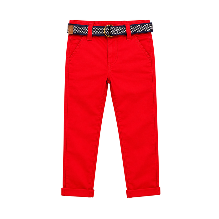 Mayoral - Little Boys Chino Red with Belt