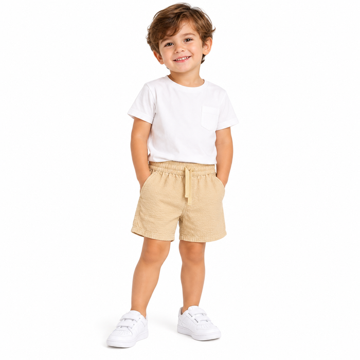 Mini V by Very Toddler Boys Textured Drawstring Shorts