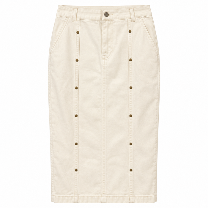 V by Very - Stud Detail Panelled Midi Skirt