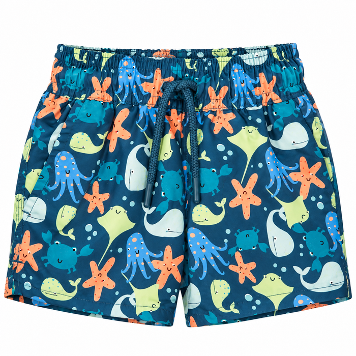 Mini V by Very - Baby Boy Shorts with Sea Creatures Print
