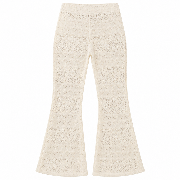 V by Very Crochet Kickflare Trousers - Cream