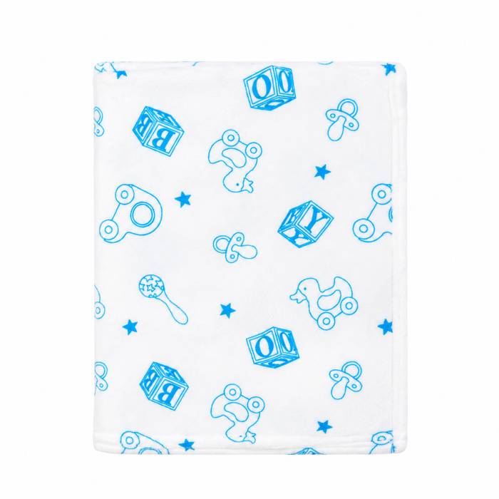 Baby Blanket White Color with Playful all-over Print