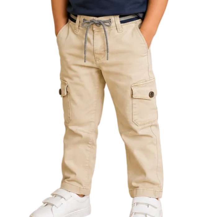 Mayoral - Little Boys Drawstring Cargo Pants Khaki