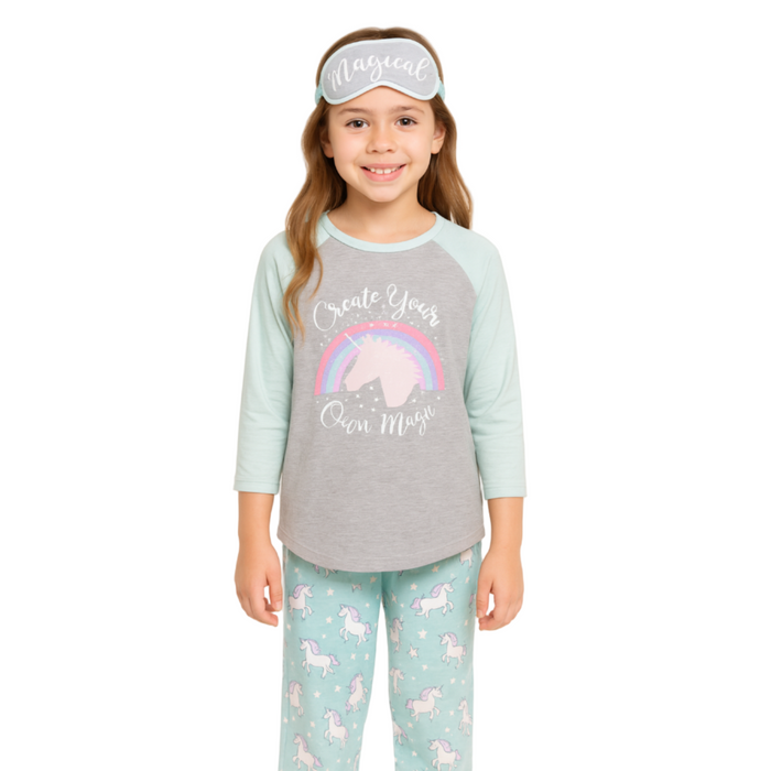 Max & Olivia - Big Girls Long Sleeve Sleepshirt Grey Medium (7-8)