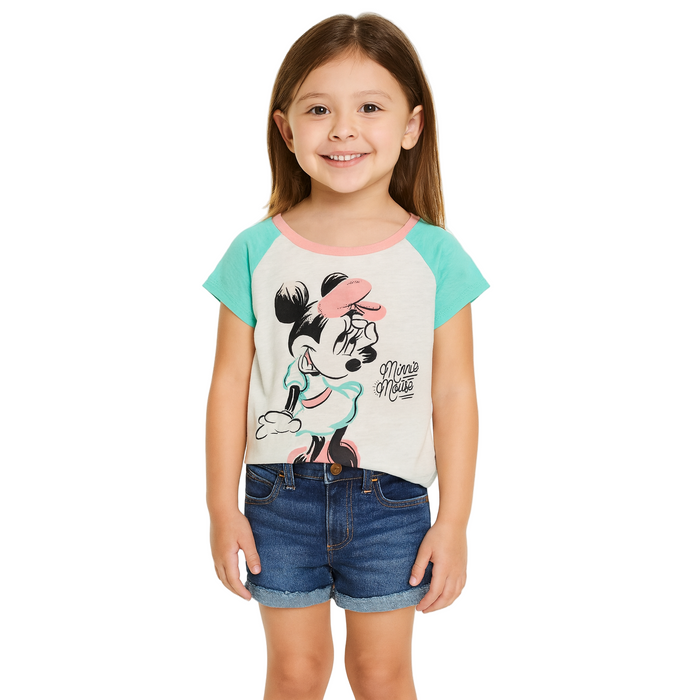 Disney - Little Girls Short Sleeve Minnie Mouse T-Shirt (5-6)