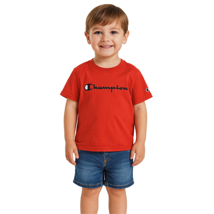 Champion - Toddler Boys Shorts Sleeve Signal Scarlet (3)