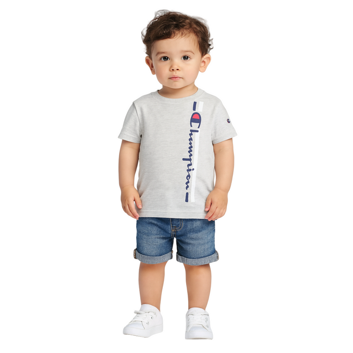 Champion - Toddler Boys Vertical Logo-Print Oxford Heather (2)