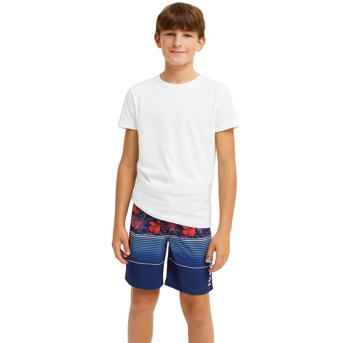 Hurley - Big Boys Floral Printed Midnight Board Short Navy (12)