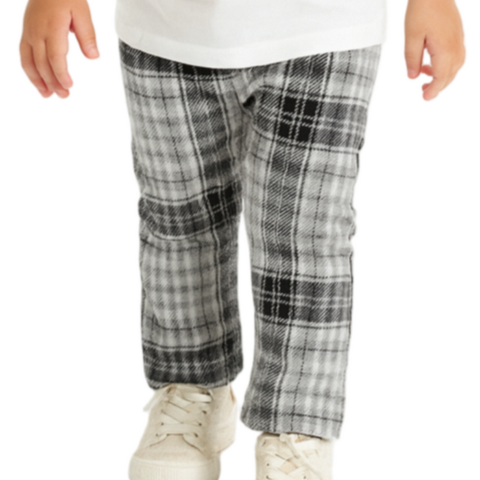 Cotton On - Toddler Girls Flare Superman Checkered Pants (2)