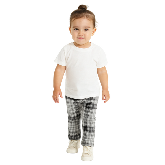 Cotton On - Toddler Girls Flare Superman Checkered Pants (2)