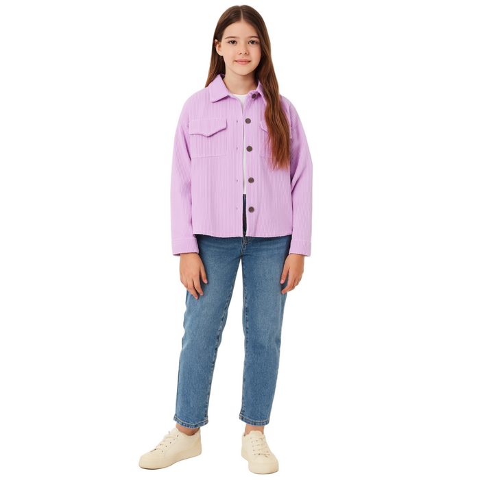 Cotton On - Big Girls Poppy Cord Lilac Jacket (Large)