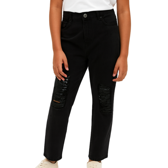 Cotton On - Big Girls Superman Black Rip Pants