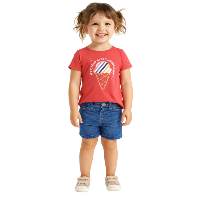 Epic Threads - Toddler Ice Cream Slate Rose T-Shirt