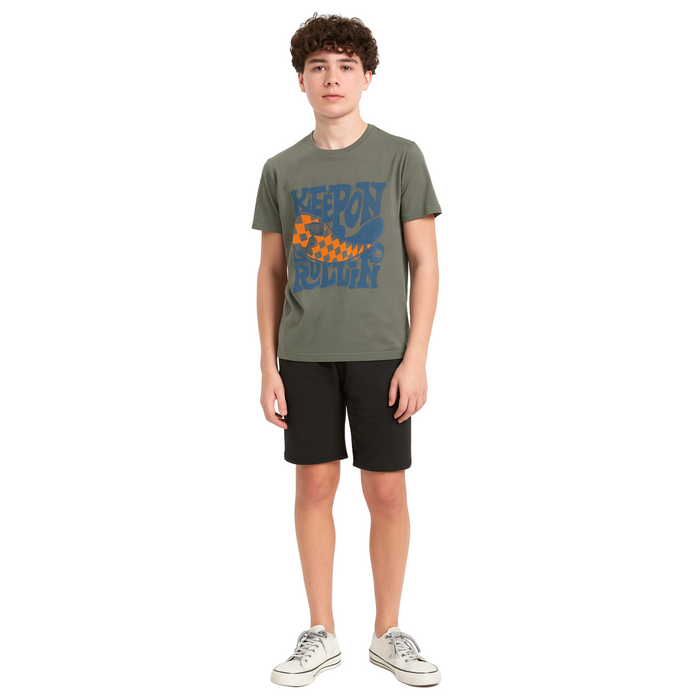 Cotton On - Big Boys Skater Swag Green T-Shirt