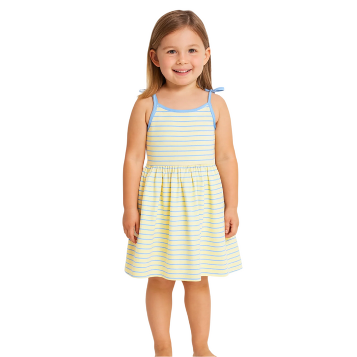 Polo Ralph Lauren - Toddler Girls Stripes Dress Yellow/Blue (4)