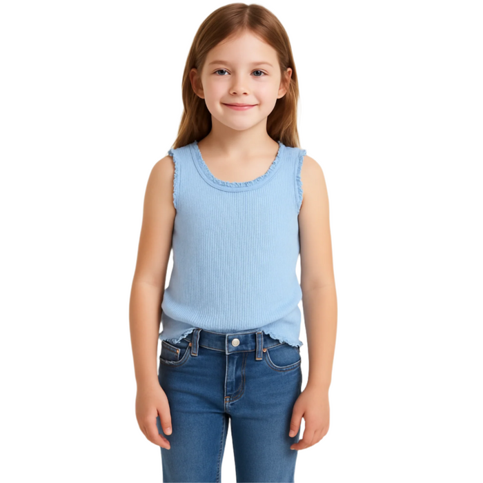 Polo Ralph Lauren - Little Girls Pointelle-Knit Cotton Sleeveless Top (6-7)