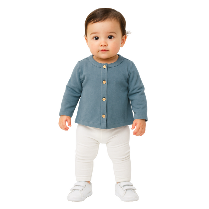 Petit Bateau - Baby Linen-blend Cardigan (6M)