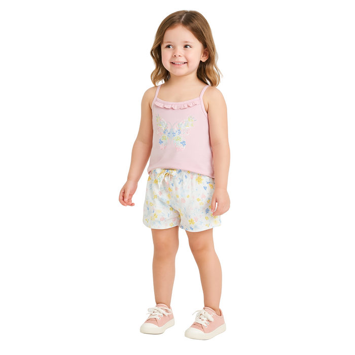 Kids Headquarters -Little Girls Sleeveless Top and Short Set