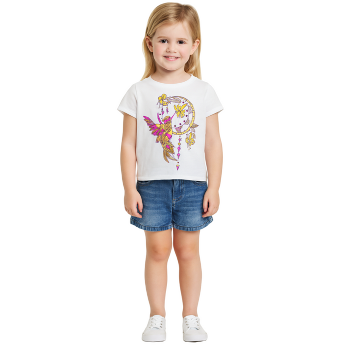 The Children's Place - Little Girls Short Sleeve T-Shirt Abstract Bird Graphic (4)