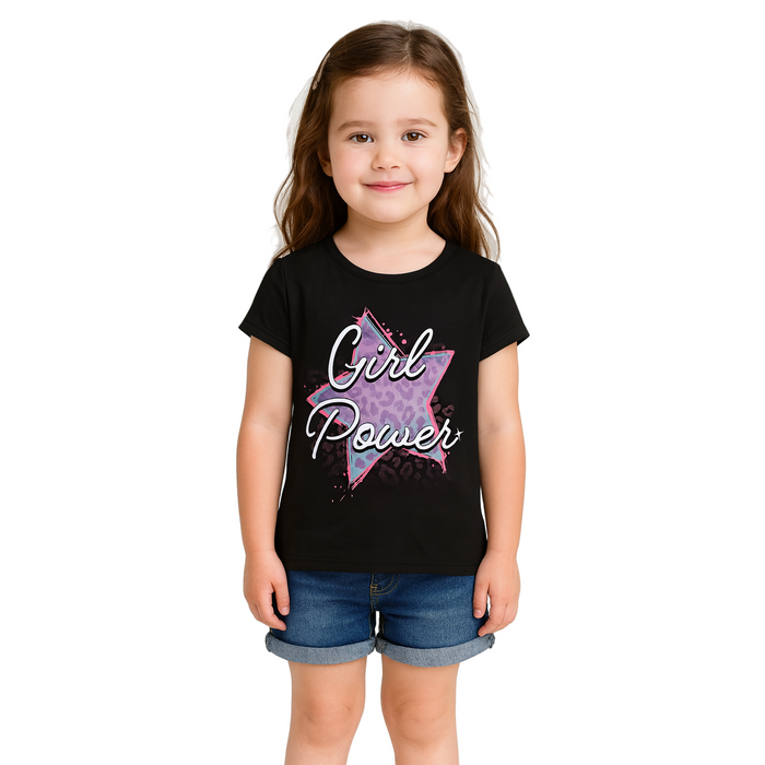 The Children's Place - Toddler Girls Short Sleeve T-Shirt Girl Power Graphic (4)