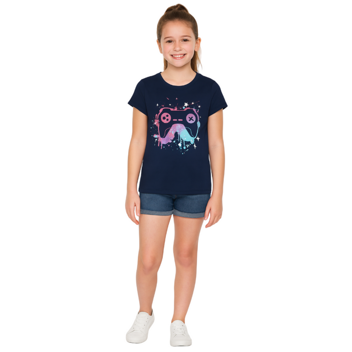 The Children's Place - Big Girls Short Sleeve Joystick Graphic