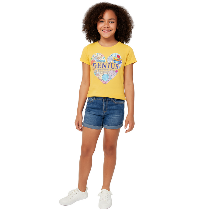 The Children's Place - Big Girls Short Sleeve Genius Graphic (Large)