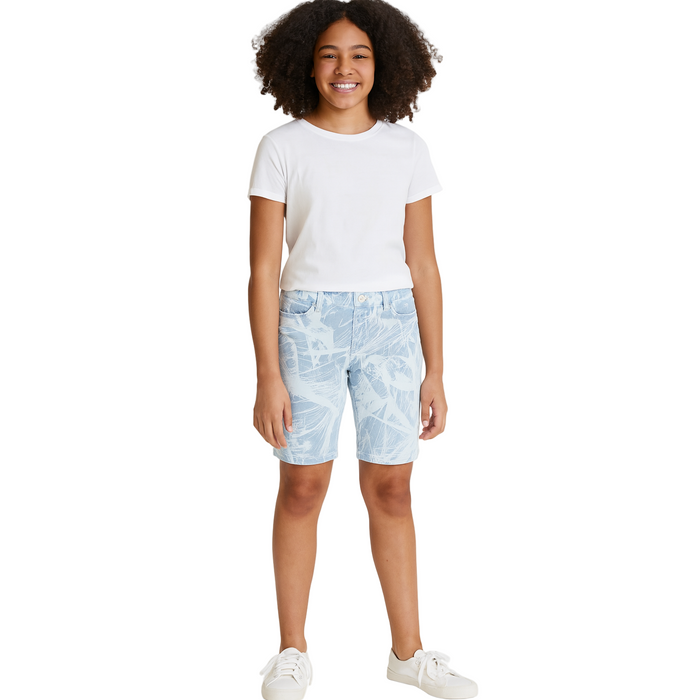 The Children's Place - Big Girls Marble Denim Skimmer Shorts (14)