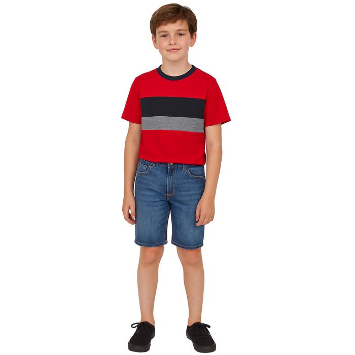 The Children's Place - Big Boys Short Sleeve Red T-Shirt