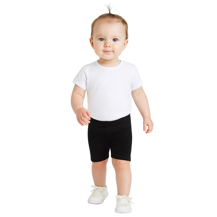The Children's Place - Toddler Girls Biker Black Shorts (6M-9M)