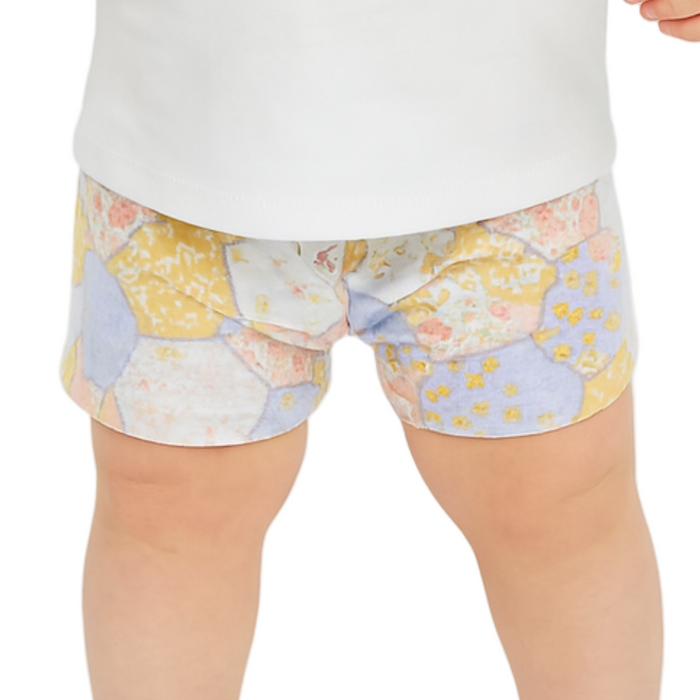 The Children's Place - Toddler Girls Floral Honey Comb Short Multicolor (9M-12M)