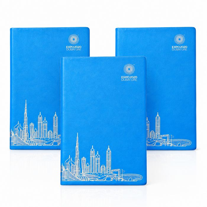 Expo 2020 Dubai Skyline A5 Notebook 3pcs for 10AED (Blue)