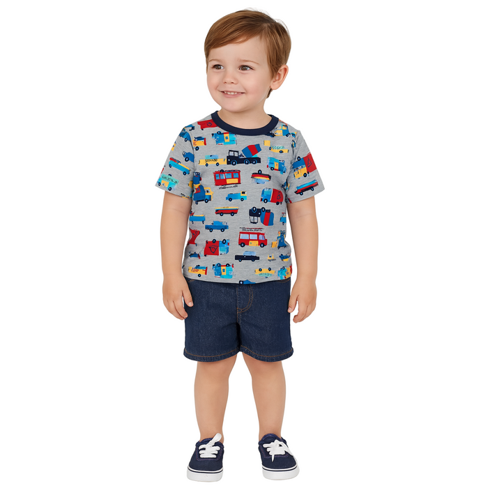 The Children's Place - Toddler Short Sleeve T-Shirt Vehicle Graphic