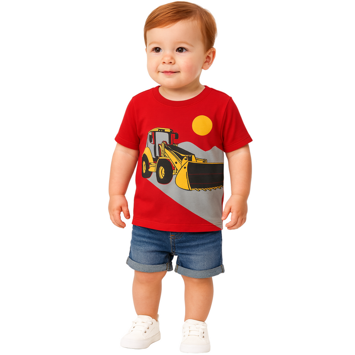 The Children's Place - Toddler Short Sleeve T-Shirt Bulldozer Graphic (18M-24M)
