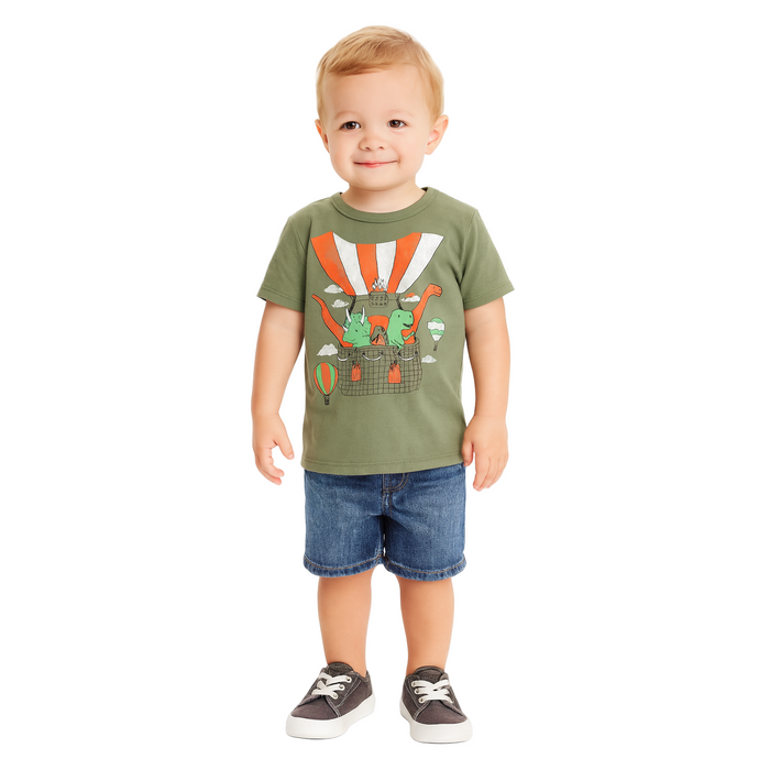 The Children's Place - Toddler Short Sleeve Dino Graphic T-Shirt