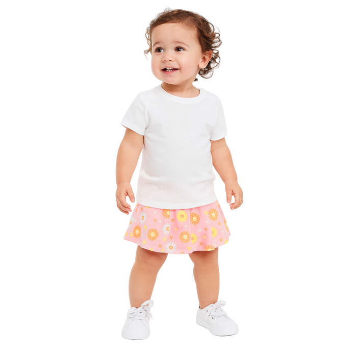 The Children's Place - Toddler Girls Skort Flower Graphic Pink