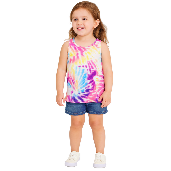 The Children's Place - Toddler Girls Sleeveless Tie Dye Tank Top Multicolor