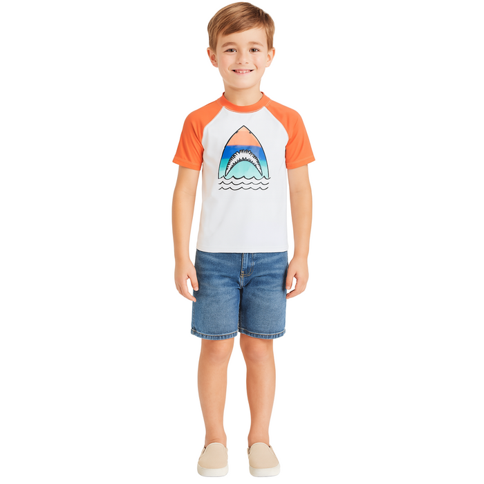 The Children's Place - Little Boys Rashguard Shark Graphic