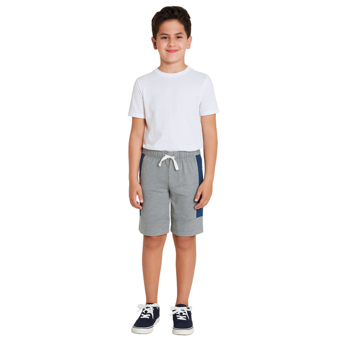 The Children's Place - Big Boys Colorblock Shorts Large Grey/Navy Blue
