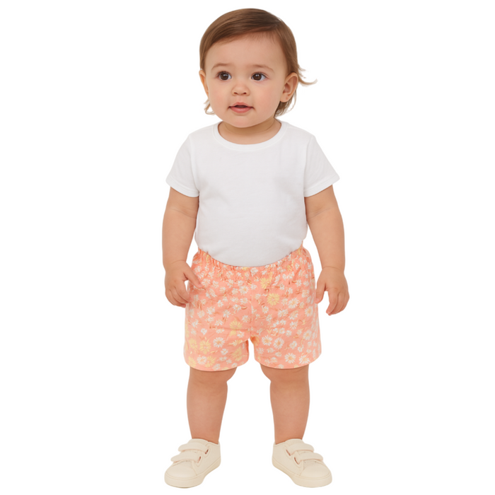 The Children's Place - Toddler Girls Pretty Peach Shorts (6M-9M)
