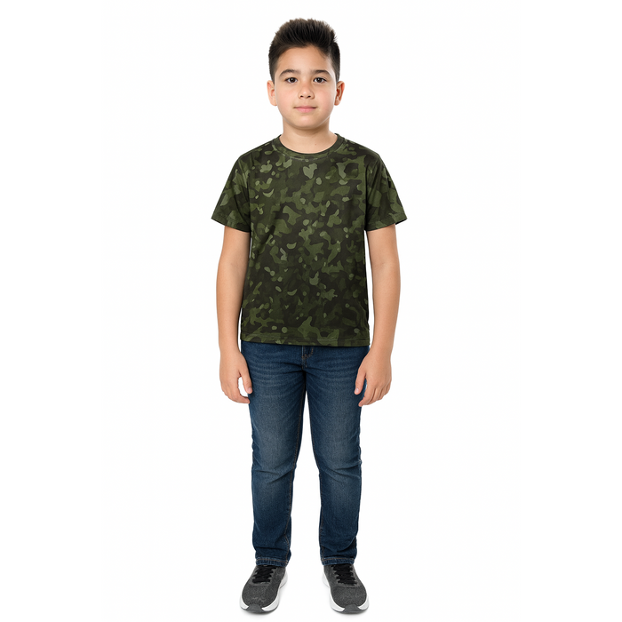 ID Ideology -  Big Boys Camo T-Shirt Native Green (Medium)