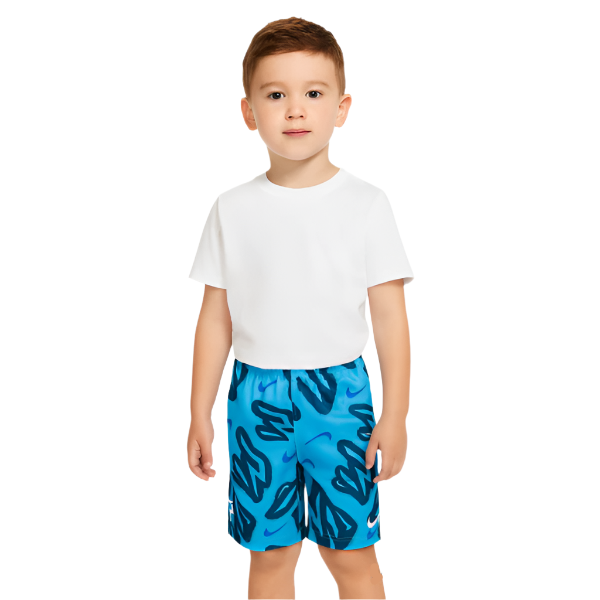 Nike - Little Boys 3BRAND by Russell Wilson Chlorine Blue Shorts (Small)